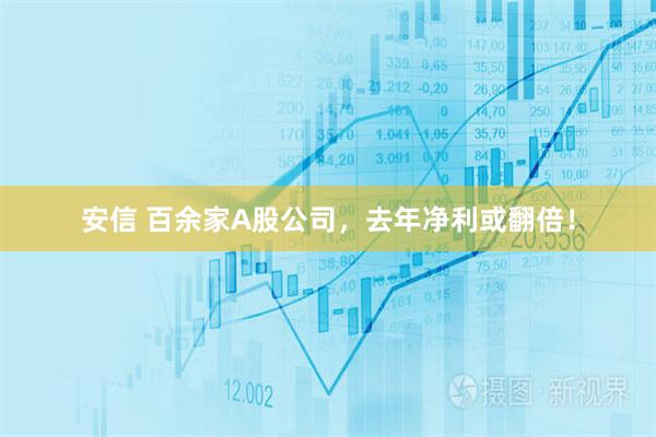 安信 百余家A股公司，去年净利或翻倍！
