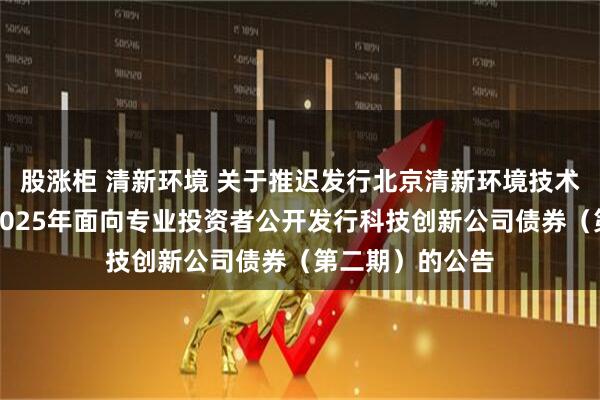 股涨柜 清新环境 关于推迟发行北京清新环境技术股份有限公司2025年面向专业投资者公开发行科技创新公司债券(第二期)的公告